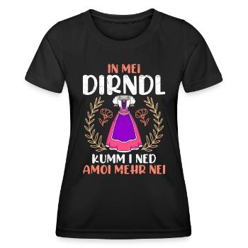 Dirndl zu klein Trachtenshirt Damen Trachten Dirndl - T-shirt sport Femme - noir - Devant - AI Model Female 172 light (172cm)