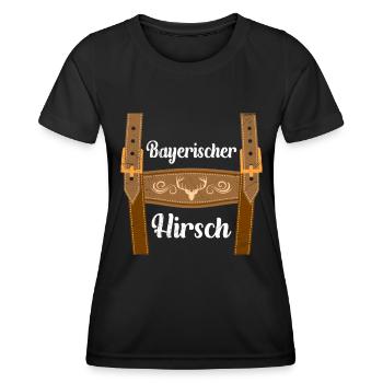 Bavarian Stag Real Bavarian - Women's Functional T-Shirt - black - Front - AI Model Female 172 light (172cm)