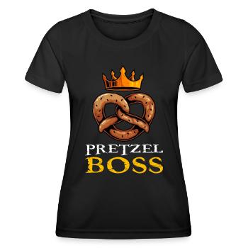Pretzel Brezel König Bayrisches Brezel - Frauen Funktions-T-Shirt - Schwarz - Vorne - AI Model Female 172 light (172cm)