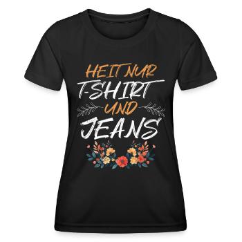 Aujourd’hui sans Dirndl Remplacement Dirndl Femmes - T-shirt sport Femme - noir - Devant - AI Model Female 172 light (172cm)
