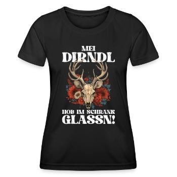 I lifted my dirndl in the closet ladies - Women's Functional T-Shirt - black - Front - AI Model Female 172 light (172cm)