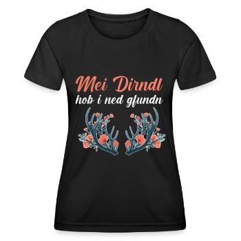 Aujourd’hui sans Dirndl Remplacement Dirndl Femmes - T-shirt sport Femme - noir - Devant - AI Model Female 172 light (172cm)