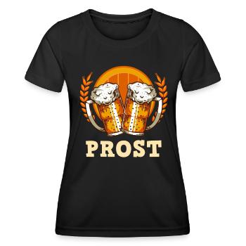 Cheers Beer Beer Drinker Bavaria Festival Folk Festival - Women's Functional T-Shirt - black - Front - AI Model Female 172 light (172cm)
