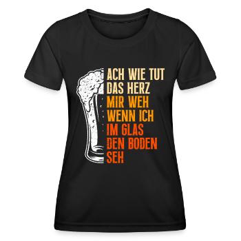 Wie tut das Herz weh wenn ich den Boden seh - Frauen Funktions-T-Shirt - Schwarz - Vorne - AI Model Female 172 light (172cm)