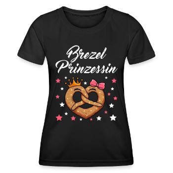 Brezel Prinzessin - Frauen Funktions-T-Shirt - Schwarz - Vorne - AI Model Female 172 light (172cm)