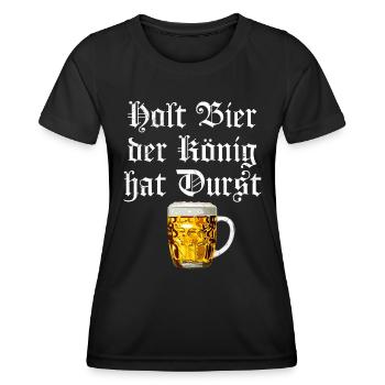 Prenez de la bière, le roi a soif - T-shirt sport Femme - noir - Devant - AI Model Female 172 light (172cm)