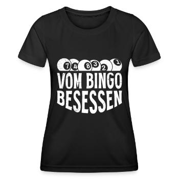 Bingo Players OBSESSED WITH BINGO Fun Bingo - Women's Functional T-Shirt - black - Front - AI Model Female 172 light (172cm)