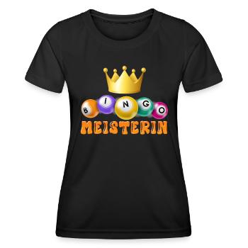 BINGO MASTER Bingo Player Bingo Lover - Women's Functional T-Shirt - black - Front - AI Model Female 172 light (172cm)