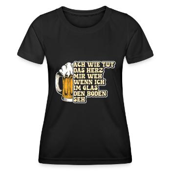 Munich Folk Festival HOW DOES MY HEART HURT - Women's Functional T-Shirt - black - Front - AI Model Female 172 light (172cm)