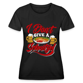 Münchner Volksfest I DON'T GIVE A SCHNITZEL Lustig - Frauen Funktions-T-Shirt - Schwarz - Vorne - AI Model Female 172 light (172cm)