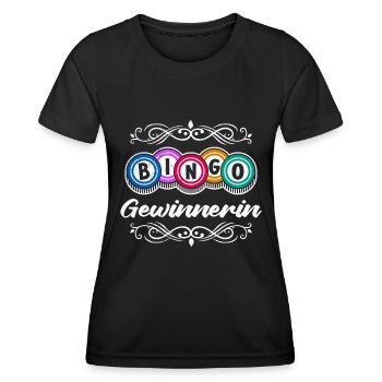 BINGO WINNER Funny Bingo Player Bingo - Women's Functional T-Shirt - black - Front - AI Model Female 172 light (172cm)