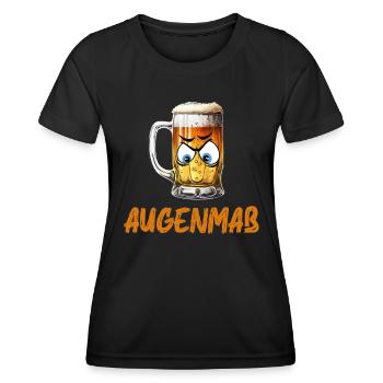 Munich Folk Festival AUGENMAẞ Funny Beer Tent - Women's Functional T-Shirt - black - Front - AI Model Female 172 light (172cm)