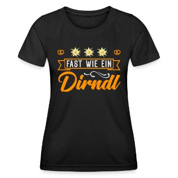 Dirndl de remplacement PRESQUE COMME UN DIRNDL Munich - T-shirt sport Femme - noir - Devant - AI Model Female 172 light (172cm)