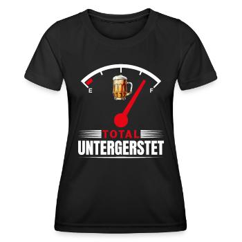 Munich Folk Festival TOTAL UNTERGERSTET Funny - Women's Functional T-Shirt - black - Front - AI Model Female 172 light (172cm)