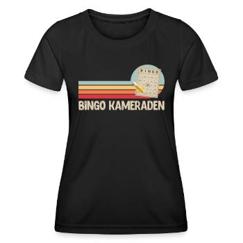 BINGO COMRADES Bingo Evenings Friends Bingo - Women's Functional T-Shirt - black - Front - AI Model Female 172 light (172cm)