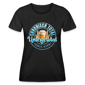 Munich Folk Festival CHRONICALLY TOTALLY UNTERGERSTED - Women's Functional T-Shirt - black - Front - AI Model Female 172 light (172cm)