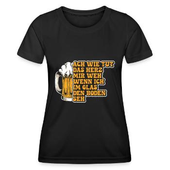 Munich Folk Festival HOW DOES MY HEART HURT - Women's Functional T-Shirt - black - Front - AI Model Female 172 light (172cm)