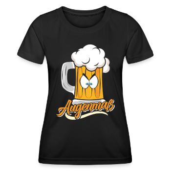 Munich Folk Festival AUGENMAẞ Funny Beer Tent - Women's Functional T-Shirt - black - Front - AI Model Female 172 light (172cm)