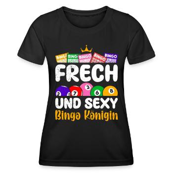 Bingo Player NAUGHTY AND SEXY BINGO QUEEN - Women's Functional T-Shirt - black - Front - AI Model Female 172 light (172cm)