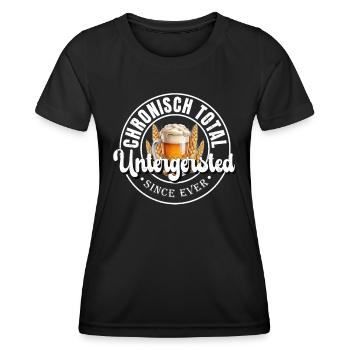 Munich Folk Festival CHRONICALLY TOTALLY UNTERGERSTED - Women's Functional T-Shirt - black - Front - AI Model Female 172 light (172cm)