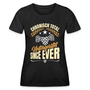 Munich Folk Festival CHRONICALLY TOTALLY UNDERMATED - Women's Functional T-Shirt - black - Front - AI Model Female 172 light (172cm)