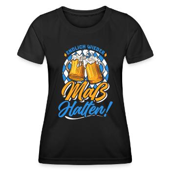 Festival folklorique de Munich MEASURE Funny Men - T-shirt sport Femme - noir - Devant - AI Model Female 172 light (172cm)