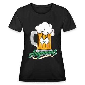 Munich Folk Festival AUGENMAẞ Funny Beer Tent - Women's Functional T-Shirt - black - Front - AI Model Female 172 light (172cm)