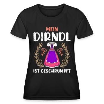 Dirndl zu klein Trachtenshirt Damen Trachten Dirndl - T-shirt sport Femme - noir - Devant - AI Model Female 172 light (172cm)