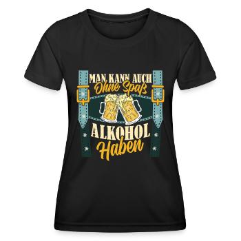 Tente à bière VOUS POUVEZ BOIRE DE L’ALCOOL SANS VOUS AMUSER - T-shirt sport Femme - noir - Devant - AI Model Female 172 light (172cm)