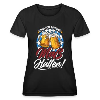 Munich Folk Festival MEASURE Funny Men - Women's Functional T-Shirt - black - Front - AI Model Female 172 light (172cm)