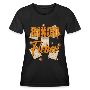 Bingo Play BINGO FEVER Funny Bingo Player - Women's Functional T-Shirt - black - Front - AI Model Female 172 light (172cm)