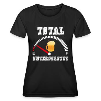 Munich Folk Festival TOTAL UNTERGERSTET Funny - Women's Functional T-Shirt - black - Front - AI Model Female 172 light (172cm)