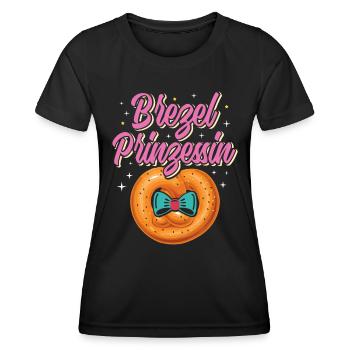 BREZEL PRINCESS Munich Folk Festival Women - Women's Functional T-Shirt - black - Front - AI Model Female 172 light (172cm)