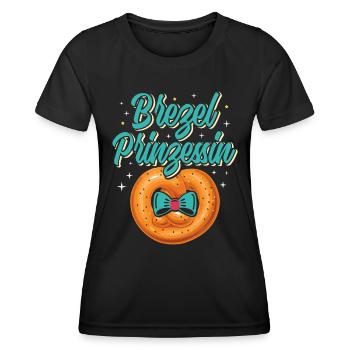 BREZEL PRINCESS Munich Folk Festival Women - Women's Functional T-Shirt - black - Front - AI Model Female 172 light (172cm)