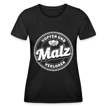 Hopfen und Malz Verloren Biertrinker - Frauen Funktions-T-Shirt - Schwarz - Vorne - AI Model Female 172 light (172cm)