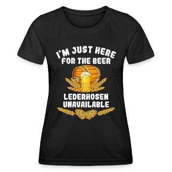 Munich folk festival I'M JUST HERE FOR THE BEER - Women's Functional T-Shirt - black - Front - AI Model Female 172 light (172cm)