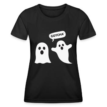 Costume d’Halloween Enfants GOTCHA ! Amusement - T-shirt sport Femme - noir - Devant - AI Model Female 172 light (172cm)