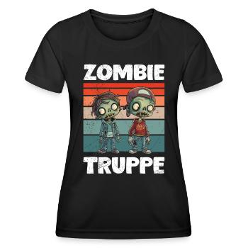 Halloween Costume Kids ZOMBIE TROOP Funny - Women's Functional T-Shirt - black - Front - AI Model Female 172 light (172cm)
