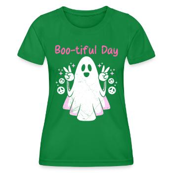 Halloween BOO-tiful DAY Drôle Fille Heureux - T-shirt sport Femme - vert - Devant - AI Model Female 172 dark (172cm)