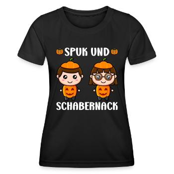 Halloween Kostüm SPUK UND SCHABERNACK Lustiges - Frauen Funktions-T-Shirt - Schwarz - Vorne - AI Model Female 172 light (172cm)