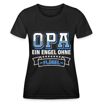 OPA EIN ENGEL OHNE FLÜGEL Großvater Opi - Frauen Funktions-T-Shirt - Schwarz - Vorne - AI Model Female 172 light (172cm)