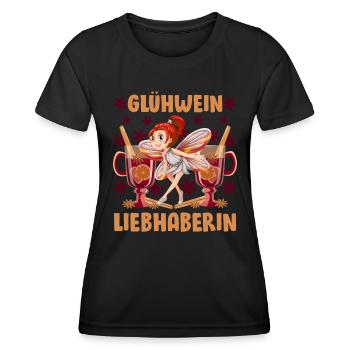 GLÜHWEIN LIEBHABERIN Lustiges Weihnachtsmarkt - Frauen Funktions-T-Shirt - Schwarz - Vorne - AI Model Female 172 light (172cm)