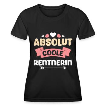 Rentnerin ABSOLUT COOLE RENTNERIN Lustiges - Frauen Funktions-T-Shirt - Schwarz - Vorne - AI Model Female 172 light (172cm)