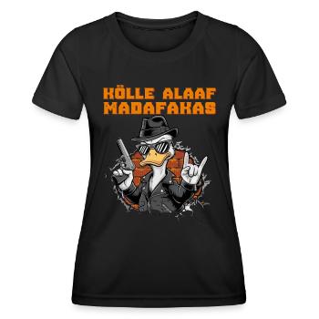 KÖLLE ALAAF MADAFAKAS Lustiges Entenkostüm Kölner - Frauen Funktions-T-Shirt - Schwarz - Vorne - AI Model Female 172 light (172cm)