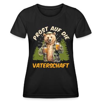 Bald Papa PROST AUF DIE VATERSCHAFT Lustig - Frauen Funktions-T-Shirt - Schwarz - Vorne - AI Model Female 172 light (172cm)