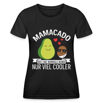 Zukünftige Mutter MAMACADO VIEL COOLER Lustig - Frauen Funktions-T-Shirt - Schwarz - Vorne - AI Model Female 172 light (172cm)