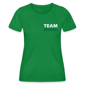 Team Mosel weiß/grün - Frauen Funktions-T-Shirt - Kelly Green - Vorne - AI Model Female 172 dark (172cm)