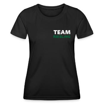 Team Riesling - Frauen Funktions-T-Shirt - Schwarz - Vorne - AI Model Female 172 light (172cm)