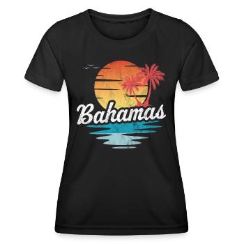 Bahamas - Frauen Funktions-T-Shirt - Schwarz - Vorne - AI Model Female 172 light (172cm)