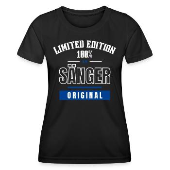 Limited Edition 100% - Sänger - Original - Frauen Funktions-T-Shirt - Schwarz - Vorne - AI Model Female 172 light (172cm)